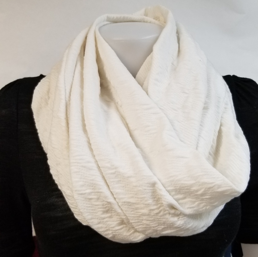 Off White Single Loop Scarf